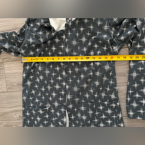 Lularoe|Stylish open front boyfriend blazer in cool Pattern,long line,small•NWT - Picture 11 of 13